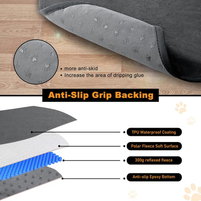 Dog Pee Pad Washable Extra Large, Instant Absorb Thicker Training Pads Non-Slip Pet Playpen Mat, Waterproof Reusable Floor Mat Ideal for Puppy Senior Dog Whelping Incontinence Housebreaking 65x48 Inch