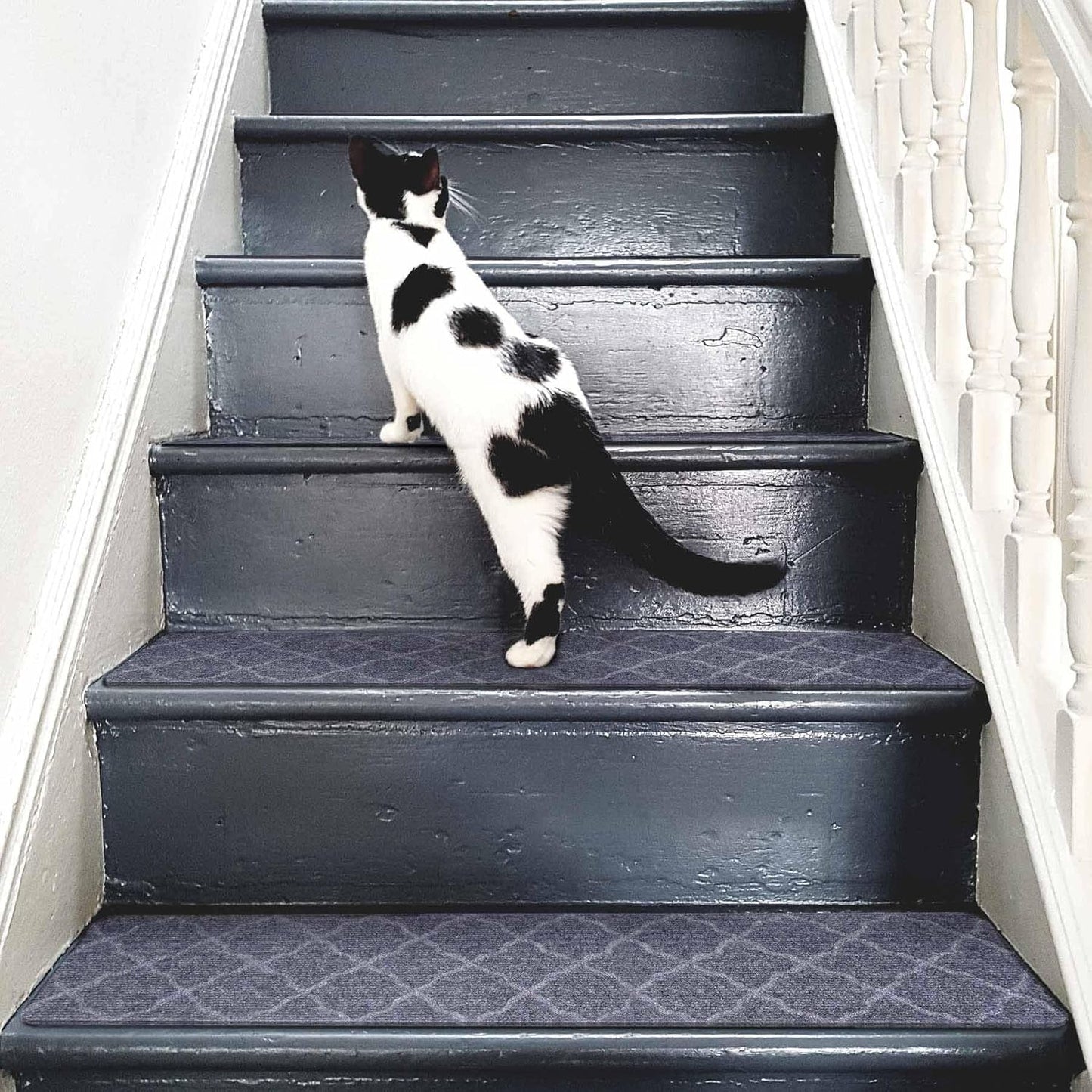 Extra Wide Non Slip Stair Treads for Wooden Steps – 15 Pack 9" x36'' Extra Wide Carpet Runners with Reusable Adhesive, Step Pads for Dogs, Kids, Seniors, Machine Washable – Geige