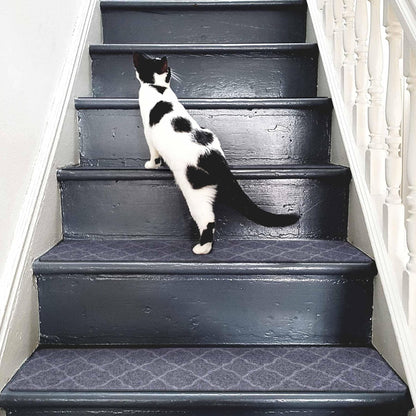 Extra Wide Non Slip Stair Treads for Wooden Steps – 15 Pack 9" x36'' Extra Wide Carpet Runners with Reusable Adhesive, Step Pads for Dogs, Kids, Seniors, Machine Washable – Geige