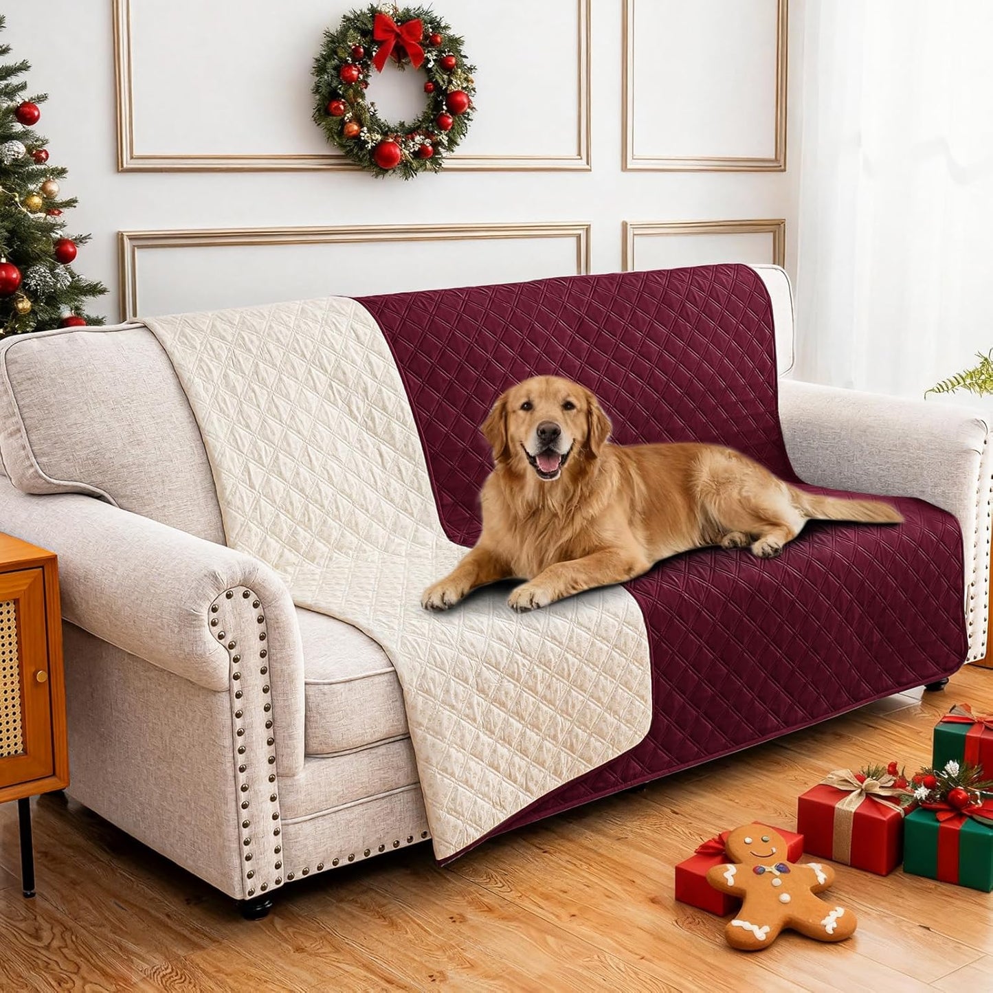 Waterproof Dog Blanket, Non-Slip Soft Pet Bed Cover, Couch Cover for Dogs Washable, Protects Sofa, Furniture, Crate, Car, Tear Resistant Leakproof Pet Blanket (30x70 Inch, Dark Grey)