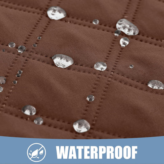 Smiry Waterproof Couch Covers for Dogs Washable, Reversible Pet Couch Covers for 3 Cushion Sofa Pet Friendly, Soft Sofa Furniture Protector for Dogs Cat Kids, Checkered (30"x70", Grey/Dark Grey) - Colors B