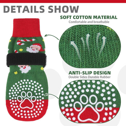KOOLTAIL Dog Socks Shoes for Hot Pavement to Prevent Licking Paws, Winter Dog Boots&Paw Protector for Hardwood Floors Anti Slip,Traction Control Grip Booties for Small Medium Large Senior Dogs,Black M