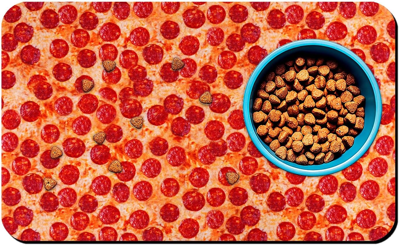 Dog Food Mats for Floors Waterproof Mat for Cat Food and Water Bowls - Absorbent Quick Dry Non Slip Mat for Pet Feeding