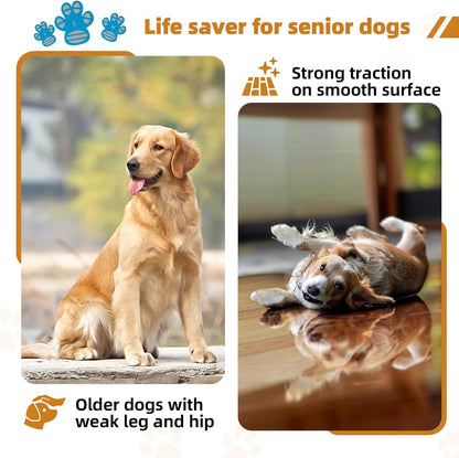 Anti-Slip Dog Paw Protector Pads for Senior Dogs, Dog Paw Adhesive Pads on Hardwood Floor,Senior Pets Essentials with Strong Traction,Puppy Grippers,12 Sets 48 pc L