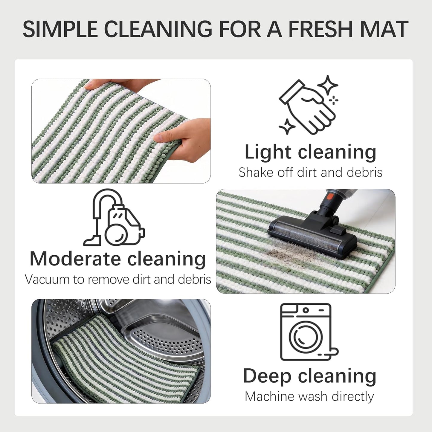 Dog Door Mat for Muddy Paws - Absorbent Quick-Dry Non-Slip Washable Chenille Pet Rug, Indoor Entryway Mat for Front Door & Crate (Brown, 24" L*16" W)