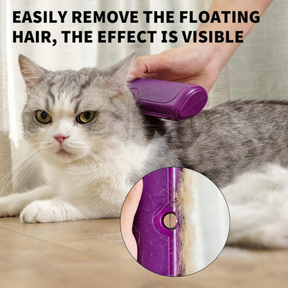 Dog Deshedding Brush & Shedding Blade, Dog Brush for Shedding, Undercoat Grooming Tool for Short & Medium Fur & Double Coats, Replaceable Metal Blade, Black