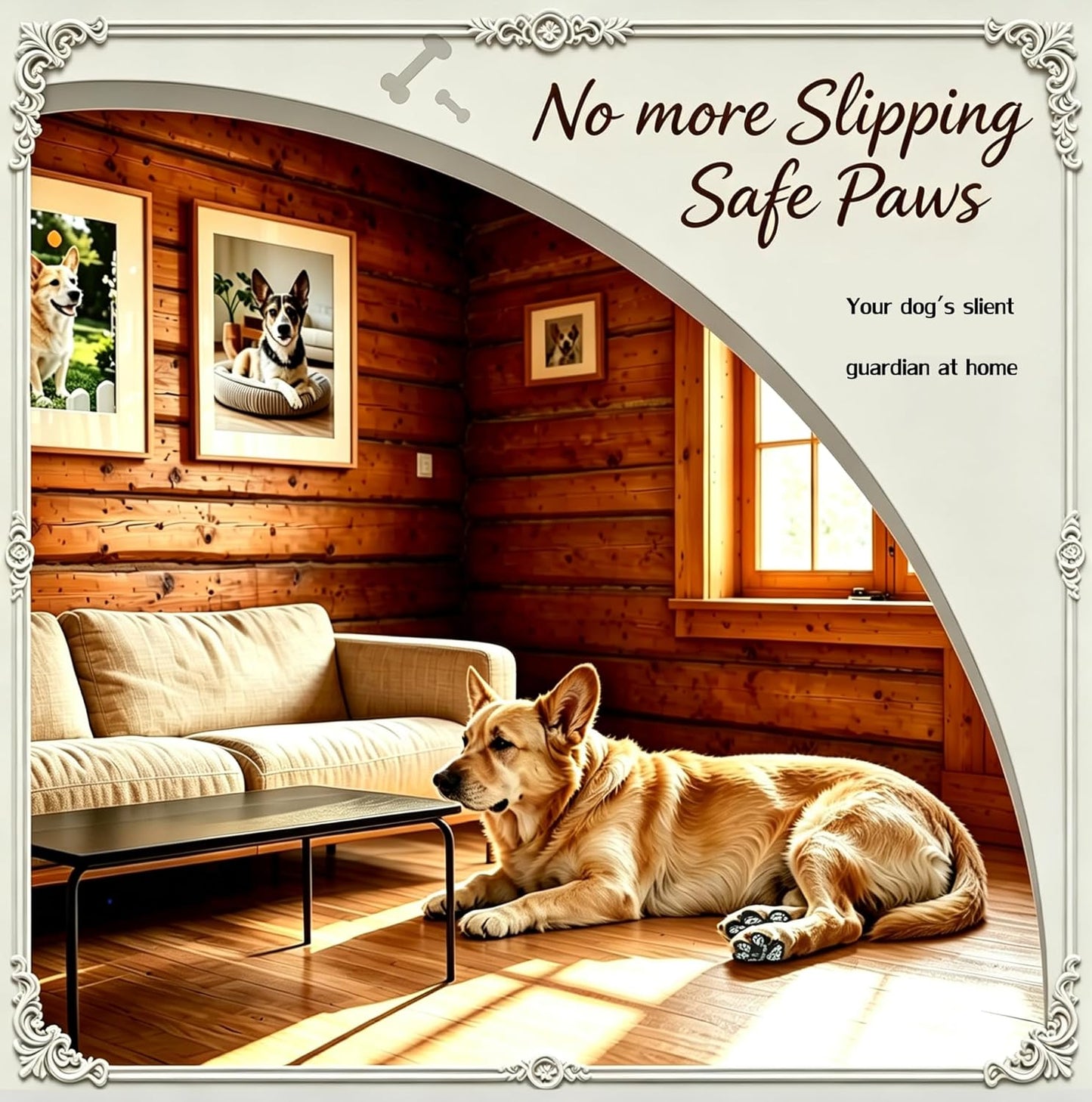 Anti-Slip Dog Paw Pads,Toe Grips for Senior Dogs,Dog Paw Protector Pads for Traction, Dog Shoes Alternative for Hot Pavement, Traction Control on Slippery Hardwood Floors 8 Sets (32 pcs) XL