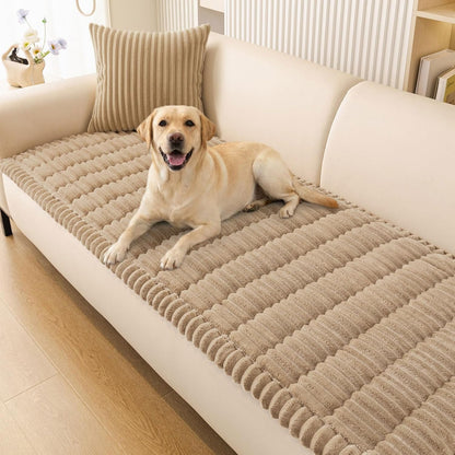 Smiry Couch Cover for Dogs, Non Slip Washable Sofa Protector for Pets, Soft Furniture Cover for Leather & Fabric Couches, Cozy Protect Against Fur, Dirt & Everyday Messes (Dark Grey, 27.6" x 59")