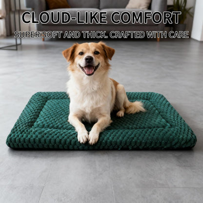 Dog Bed Mat, Reversible Crate Pad & Cute Dog Bed - Machine Washable Kennel Mat with Ultra Soft for Small Dogs (Cool/Warm), 24" x 18", Grey&Star