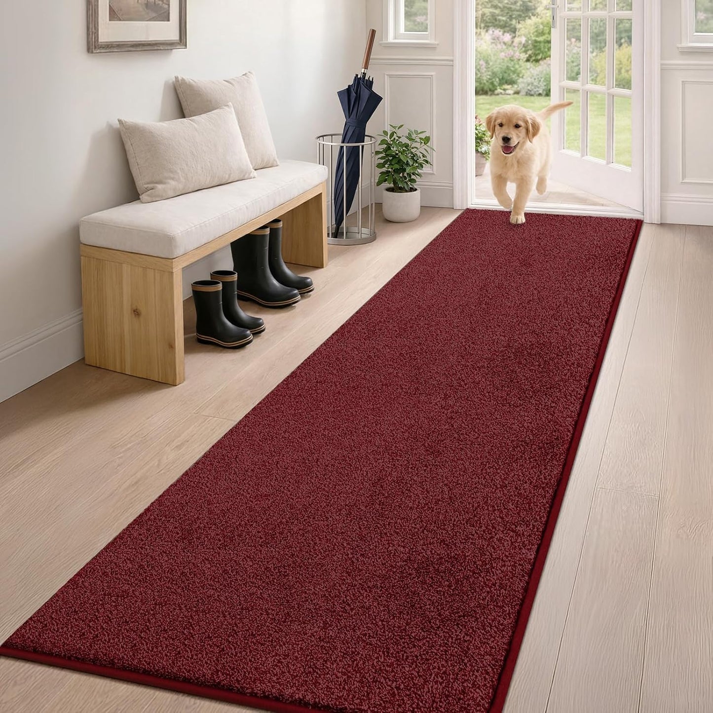 PURRUGS Dirt Trapping Door Mat 20" x 31.5", Non-Slip Machine Washable Entryway Rug, Dog Doormat, Indoor Front Door Mat, Super Absorbent Entry Rug for Muddy Shoes & Paws, Bluish Grey-Black