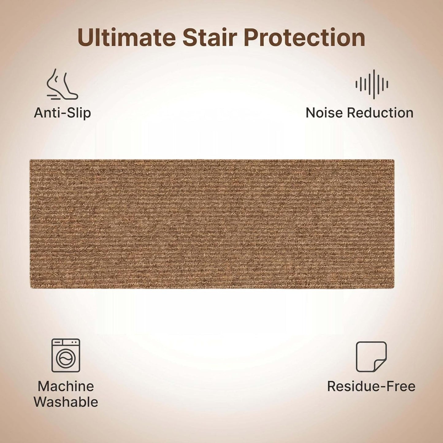 15 Pack Stair Treads for Wooden Steps Carpet Mat Runner Rug Non Slip for Outdoor Indoor Dog(30inX8in) (Grey)