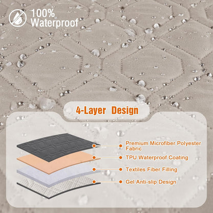 VANSOFY Couch Cover, Waterproof Sofa Covers Washable Slipcover Furniture Protector Couch Seat Covers Non-Slip Couch Cover for Dogs, Pets(Sofa, Dark Gray)