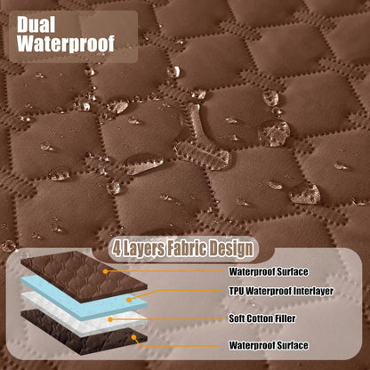 Smiry Waterproof Dog Bed Cover Blanket 30x70, Soft Reversible Pet Blanket, Washable Leakproof Cats Dogs Couch Cover for Sofa, Couch, Furniture, Grey/Dark Grey