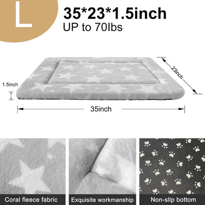 Dog Bed Mat – Soft & Comfortable Dog Kennel Pad for Crate – Durable Crate Bed & Mat for Dogs & Cats – Ideal for Crate, Kennel, and Home Use
