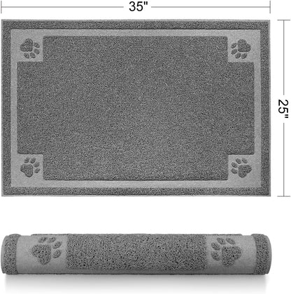 Pet Feeding Mat for Small Dogs and Cats 24" x 16" Flexible and Waterproof Dog Bowl Mat for Food and Water, Easy to Clean Dog Food Mat with Non Slip Backing