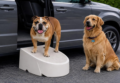 Pet Gear Stramp Stair and Ramp Combination for Dogs/Cats, Easy Step, Lightweight/Portable, Sturdy, Easy Assembly (No Tools Required), Dark Brown