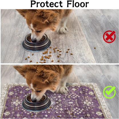Pet Food Mats for Floor, Absorbent Dog Mat for Food and Water Dispenser Mat, Dog Food Mat Quick Dry Cat Food Mat Pet Supplies