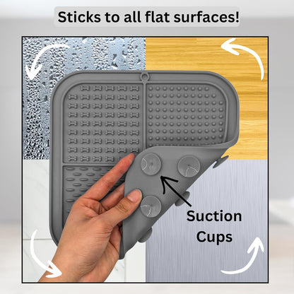 Dog Lick Mat - 2 Pack Slow Feeder for Dogs & Cats to Keep Them Busy Ideal for Grooming & Bathing - Anxiety Relief & Calming