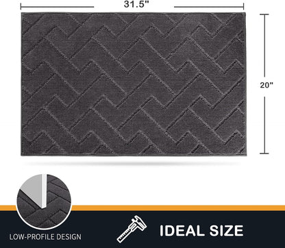 PURRUGS Dirt Trapping Door Mat 20" x 31.5", Non-Slip Machine Washable Entry Rug, Dog Doormat, Indoor Front Door Mat, Super Absorbent Entryway Rug for Muddy Shoes & Paws, Taupe
