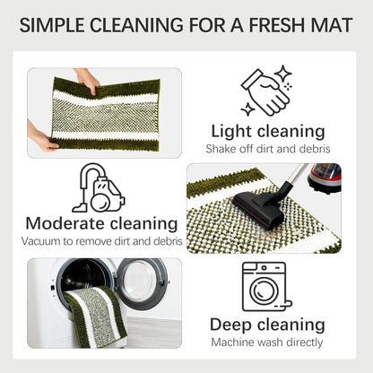 Dog Door Mat for Muddy Paws - Absorbent Quick-Dry Non-Slip Washable Chenille Pet Rug, Indoor Entryway Mat for Front Door & Crate (Brown, 24" L*16" W)