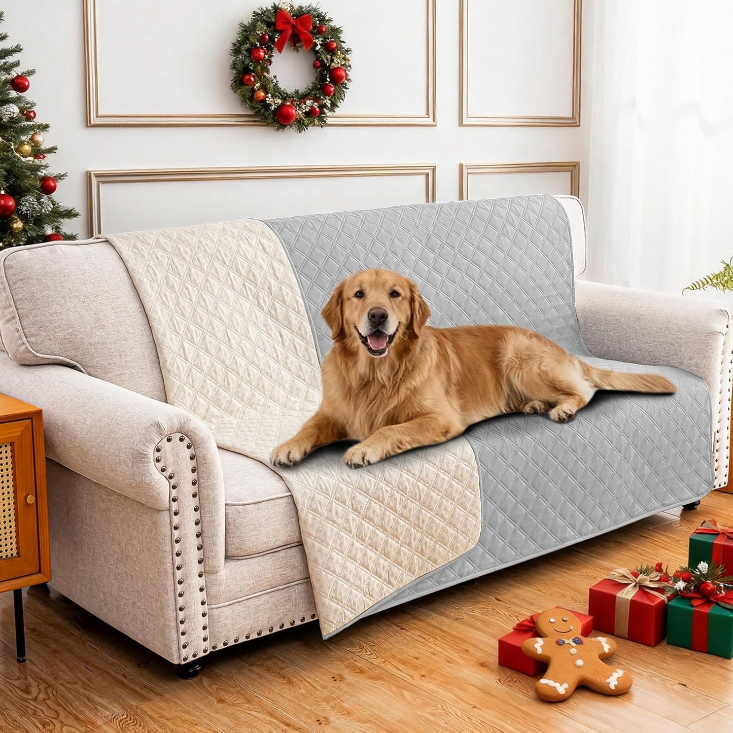 Waterproof Dog Blanket, Non-Slip Soft Pet Bed Cover, Couch Cover for Dogs Washable, Protects Sofa, Furniture, Crate, Car, Tear Resistant Leakproof Pet Blanket (30x70 Inch, Dark Grey)