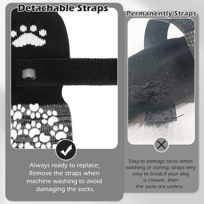EXPAWLORER Anti Slip Dog Socks to Prevent Licking Paws, Dog Shoes for Hot Pavement, Dog Booties for Small Medium Large Senior Dogs, Traction Control Boots & Paw Protectors for Hardwood Floors