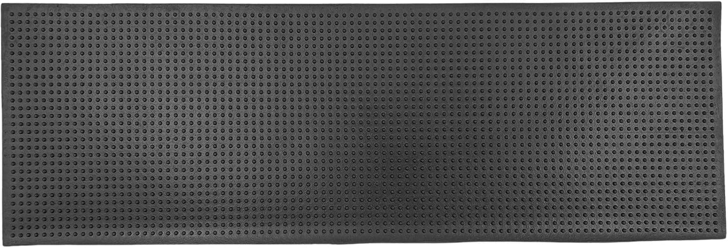 Ottomanson Outdoor Rubber Stair Treads – Ribbed Heavy-Duty Non-Slip Stair Mats – Best Grip on Concrete, Brick & Textured Step – Fastening Recommended for Wooden & RV Steps, Pack of 5