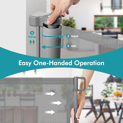 Extra Wide Baby Gate for Large Openings Retractable Baby Gates Indoor Outdoor Extra Long Dog Gate for Doorway Stair Gates for Kids or Pets Extra Large Dog Gate for Stairs