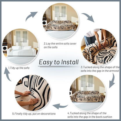 MYSKY HOME Couch Cover for Dogs, Washable Couch Covers, Non Slip Sofa Cover, Couch Cover 2 Cushion Sofa Dogs Furniture Protector with Tassels, Chenille Sofa Slipcover for Pets, 71"x118", Dark Grey