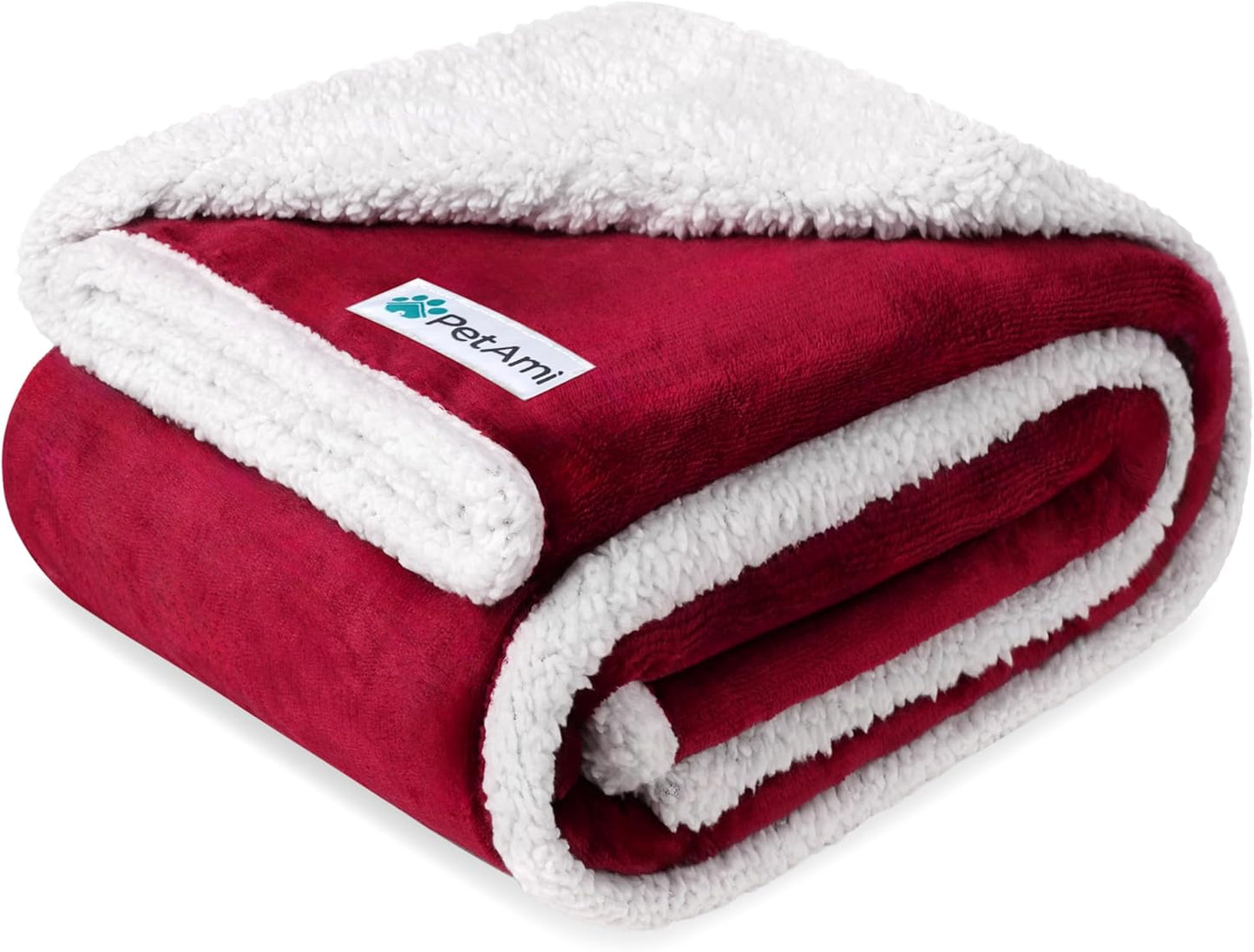 PetAmi Waterproof Dog Blanket for Couch, Large 60x40, Pee Proof Sherpa Fleece Reversible Pet Throw, Furniture Protector for Bed Sofa Kennel, Soft Washable Cover for Medium Dogs Cats, Grey Sherpa