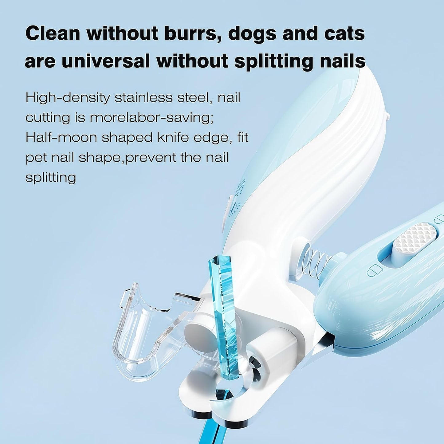 Cat & Dog Nail Clippers with LED Light, Illuminates Nail Bloodline to Prevent Overcutting, Pet Nail Trimmer with Safety Guard & Built-in Nail Catcher for Dog Cat Rabbit Small Animals(Pink)