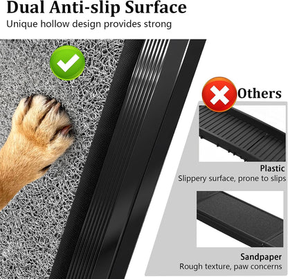 67" x 20" Dog Ramp for Car, Folding Pet Stair Ramps for Truck, SUV, Portable Pet Steps Load-Bearing 200LBS with Non-Slip Surface