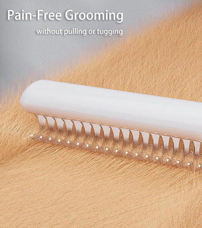 Double-Sided Undercoat Rake for Shedding, Dematting Comb for Cats, Deshedding Dog Brush, Flea Comb, Suitable for Short & Thick Coat, Pet Friendly Teeth