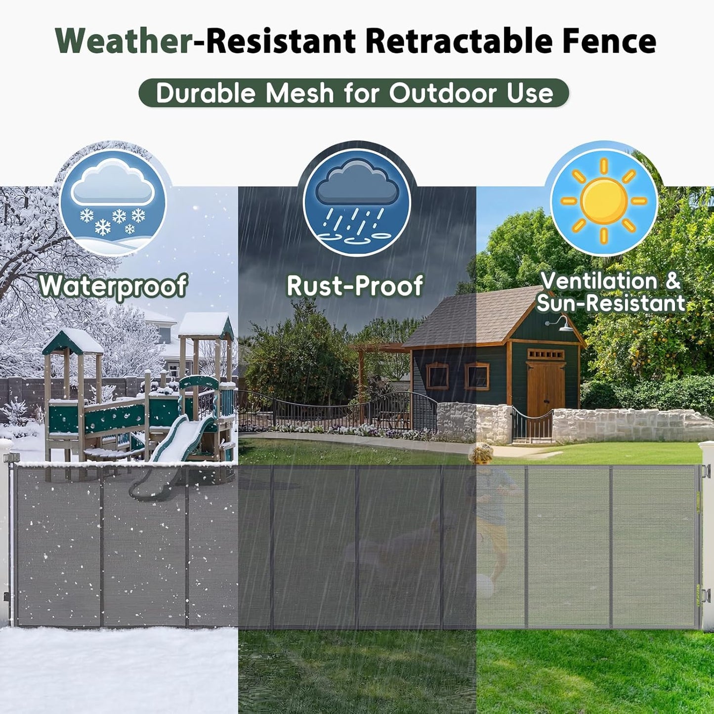 250" Reinforced Extra Wide Baby Gate Retractable Dog Gate, 21ft Extra Long Baby Gate Retractable Gates for Dogs, 48" Extra Tall Pet Gate Retractable Fence Outdoor Gate for Deck/Garage/Patio, Black