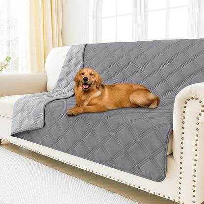 Smiry Waterproof Dog Bed Cover Blanket 30x70, Soft Reversible Pet Blanket, Washable Leakproof Cats Dogs Couch Cover for Sofa, Couch, Furniture, Grey/Dark Grey