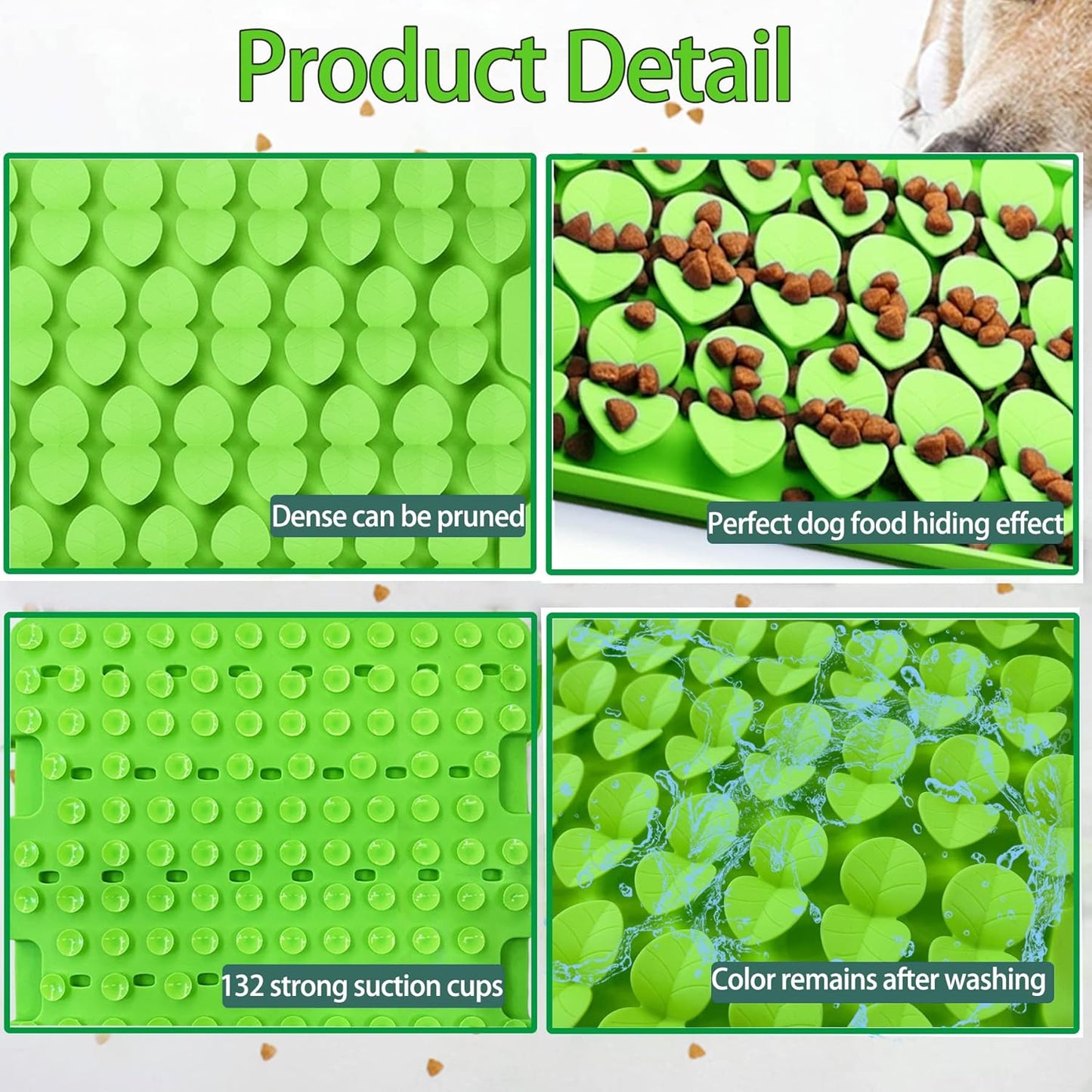 Small Silicone Snuffle Mat for Small Dogs Puppy Cat Slow Down Eating,Slow Feeder Lick Mat for Dry Wet Food for Pet Training Smell,Encourages Natural Foraging Skill,Relieving Stress