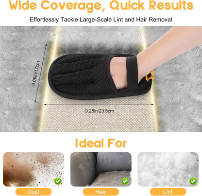 VerdeVilla Magic Brush Pet Hair Removal, Upgrated Pet Hair Remover Gloves for Cats Dogs, Efficient Grooming Gloves Brush for Couch, Furniture, Sofa, Clothing, Reusable Pet Hair Removal Tools,1PCS