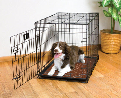 Drymate Dog Crate Mat Liner, Absorbs Urine, Waterproof, Non-Slip, Washable Puppy Pee Pad for Kennel Training - Use Under Pet Cage to Protect Floors, Thin Cut to Fit Design (USA Made) (LGrey)(29"x48")