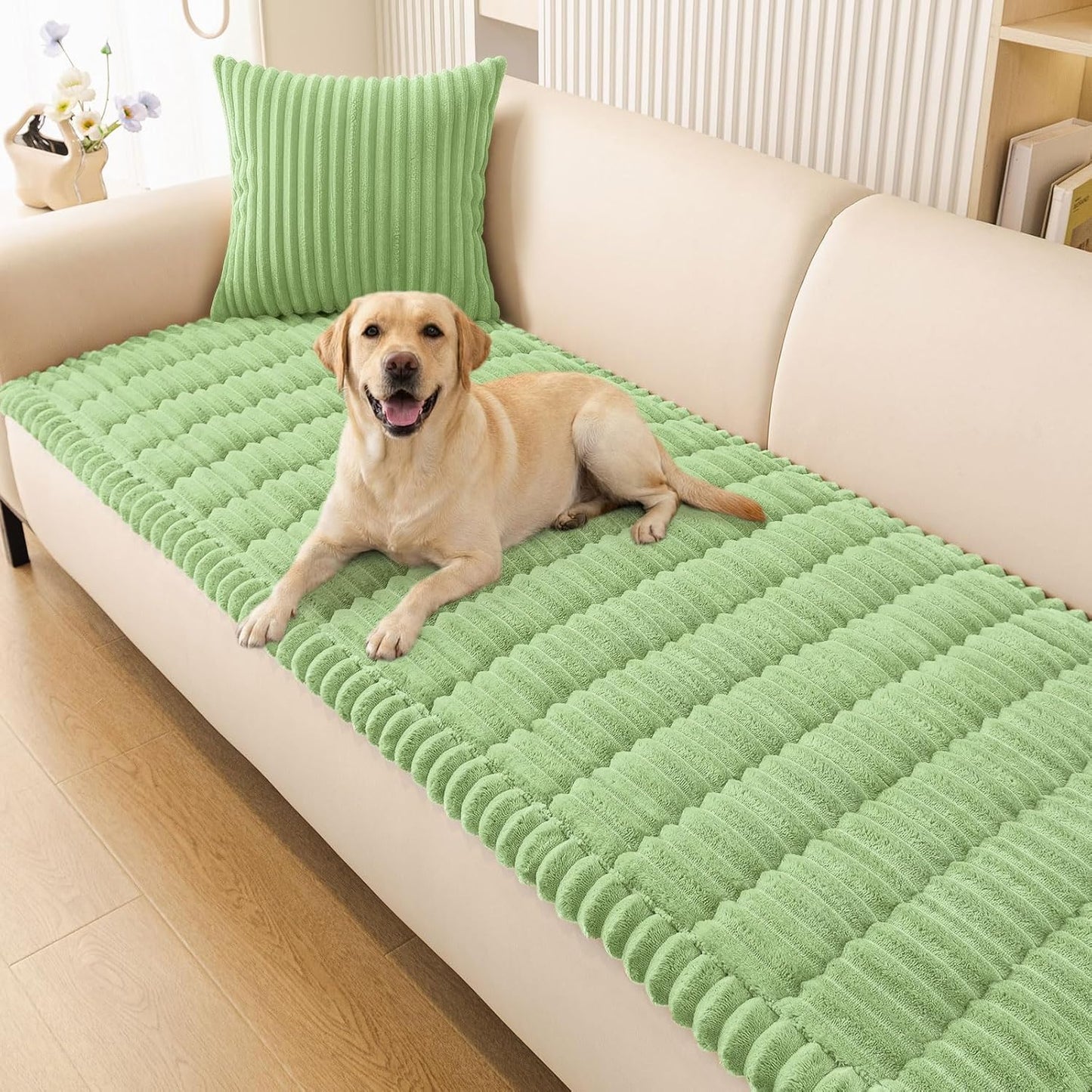 Smiry Couch Cover for Dogs, Non Slip Washable Sofa Protector for Pets, Soft Furniture Cover for Leather & Fabric Couches, Cozy Protect Against Fur, Dirt & Everyday Messes (Dark Grey, 27.6" x 59")