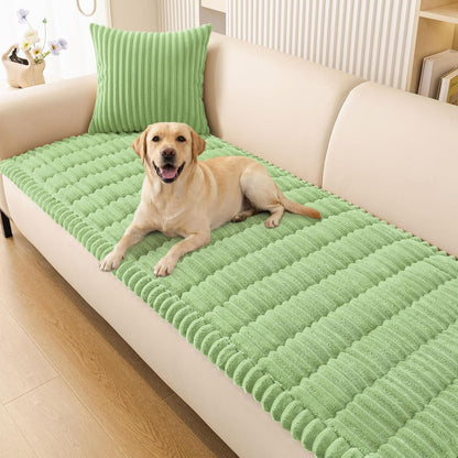 Smiry Couch Cover for Dogs, Non Slip Washable Sofa Protector for Pets, Soft Furniture Cover for Leather & Fabric Couches, Cozy Protect Against Fur, Dirt & Everyday Messes (Dark Grey, 27.6" x 59")