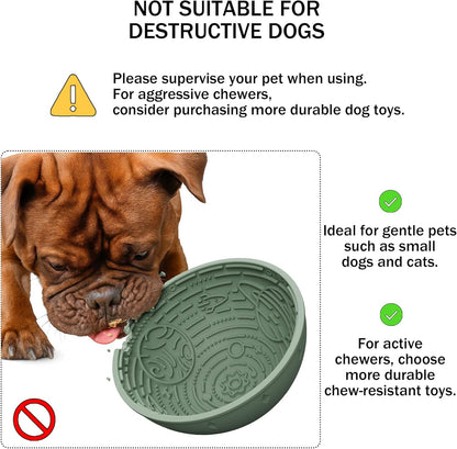 OHMO Lick Mat for Dogs and Cats(Small, Camo&Light Green, 2pcs) Enrichment Accessories Toy Space Star Easy Clean Pet Slow Feeder/Suction Cups, Licking Pad for Anxiety Relief and Boredom Reduction