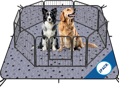 Fostanfly Washable Pee Pads for Dogs, 2 Pack Large 36"x41" Ultra-Absorbent and Leak-Proof Non-Slip Reusable Potty Training Pads for Dogs, Cats, Puppy, Potty Training of Add 8 Lanyards