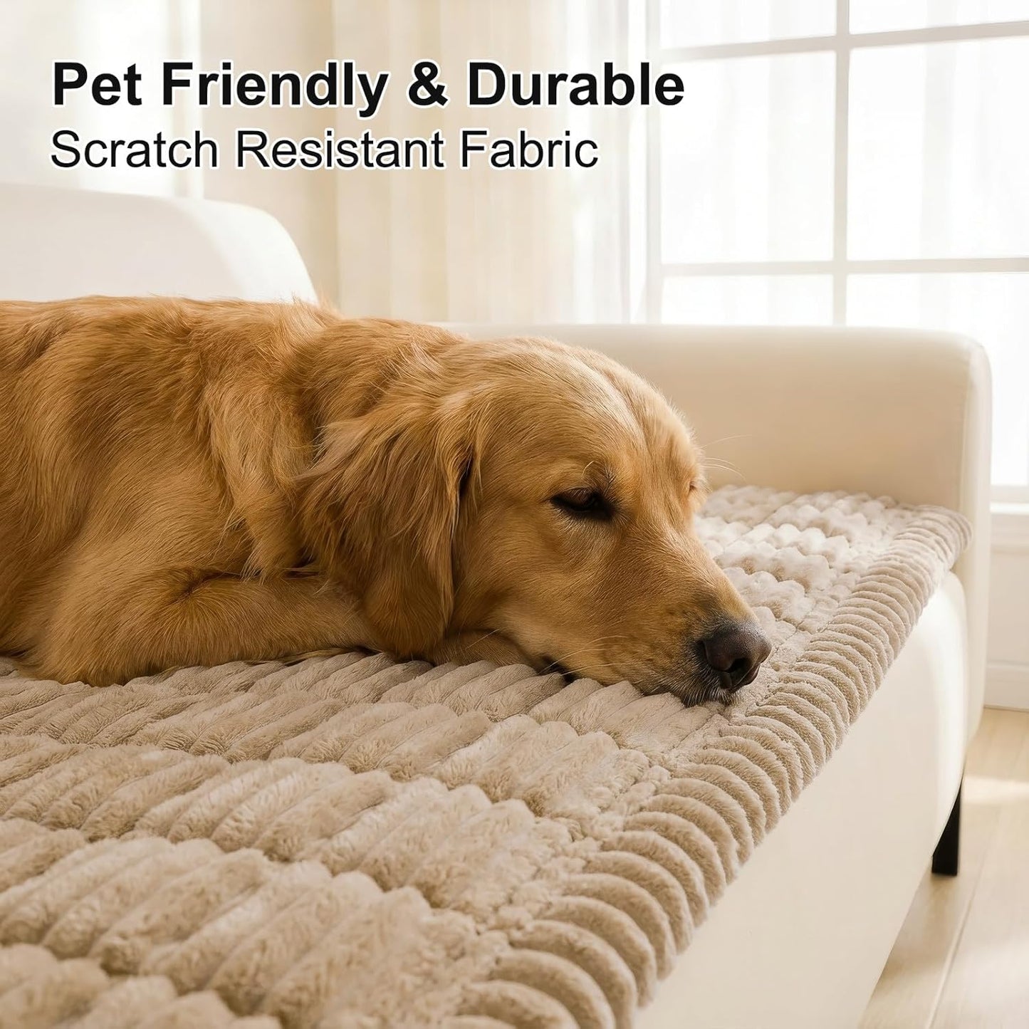 Smiry Couch Cover for Dogs, Non Slip Washable Sofa Protector for Pets, Soft Furniture Cover for Leather & Fabric Couches, Cozy Protect Against Fur, Dirt & Everyday Messes (Dark Grey, 27.6" x 59")