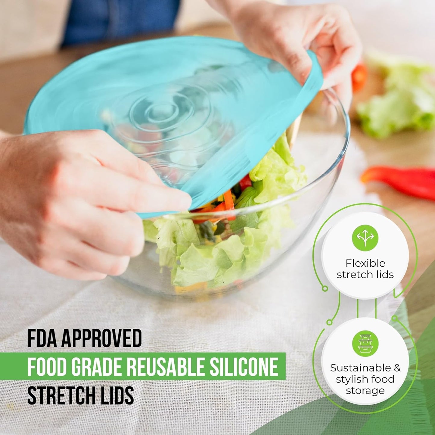 Reusable Silicone Can Lids – 2.6 Inch Can Covers for Dog & Cat Food – Universal Fit - Airtight Stretch Lids for Pet Food Cans, BPA-Free, Dishwasher Safe – 10 Pack
