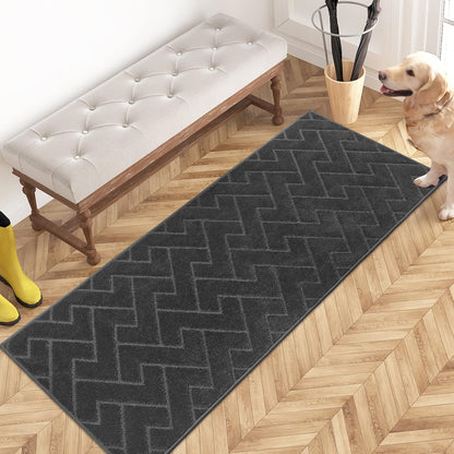 PURRUGS Dirt Trapping Door Mat 20" x 31.5", Non-Slip Machine Washable Entry Rug, Dog Doormat, Indoor Front Door Mat, Super Absorbent Entryway Rug for Muddy Shoes & Paws, Taupe