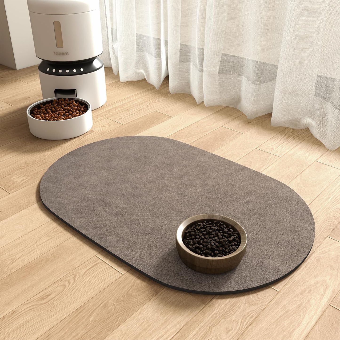 Absorbent Dog Food Mat-Cat Dog Mat for Food and Water Bowl, Quick Dry Pet Food Mat, No Stains Dog Feeding mat, Dog Accessories Pet Supplies Mat-Dog Water Bowl Mat for Messy Drinkers