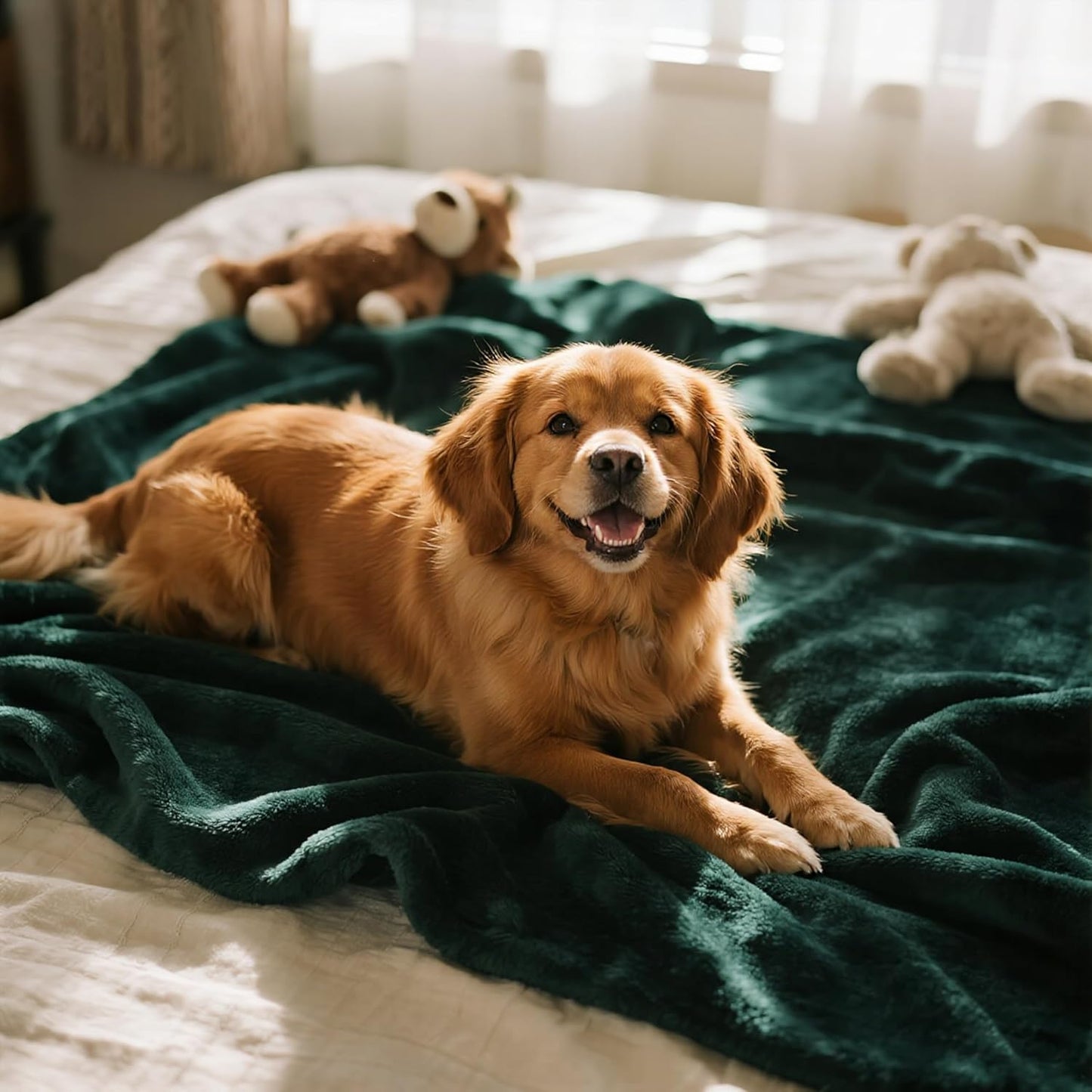 gogobunny Waterproof Blanket for Bed Couch Sofa, Liquid Pee and Fur Proof Pet Blanket for Dog Puppy Cat, Reversible Sherpa Fleece Throw Blanket Furniture Cover Protector (Grey, 50x60 inches)