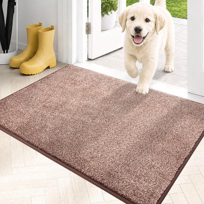 PURRUGS Dirt Trapping Door Mat 20" x 31.5", Non-Slip Machine Washable Entryway Rug, Dog Doormat, Indoor Front Door Mat, Super Absorbent Entry Rug for Muddy Shoes & Paws, Bluish Grey-Black