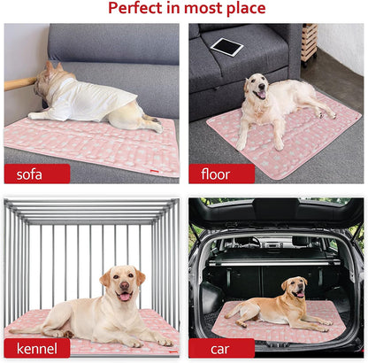 Dog Crate Bed Mat (36" X 23"), Soft Dog Bed Mat with Cute Stars, Personalized Crate Pad, Anti-Slip Bottom, Machine Washable Kennel Pad