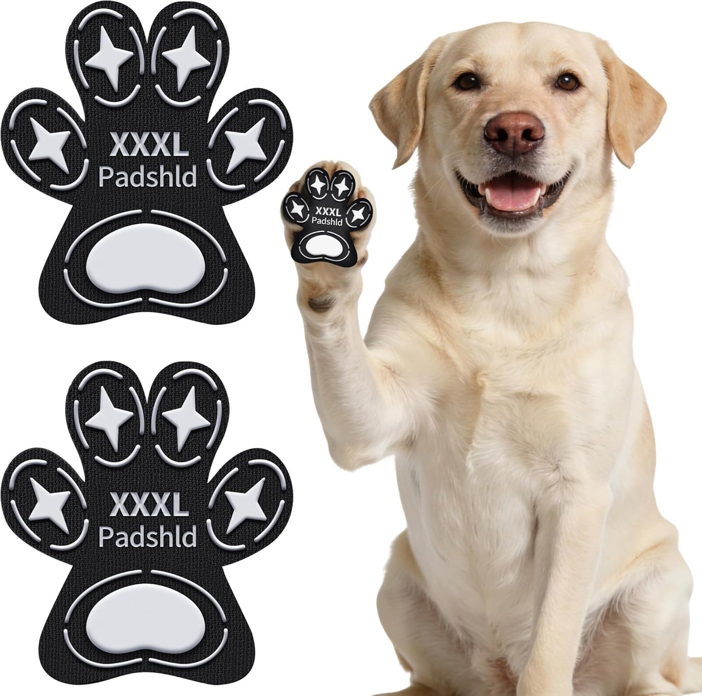 Dog Paw Protectors, Anti Slip Paw Pads for Dogs - Traction Grips for Senior Dogs & Puppies on Hardwood Floors, Paw Stickers for Dog Feet with Secure Grip 6 Sets (24 Pcs) M